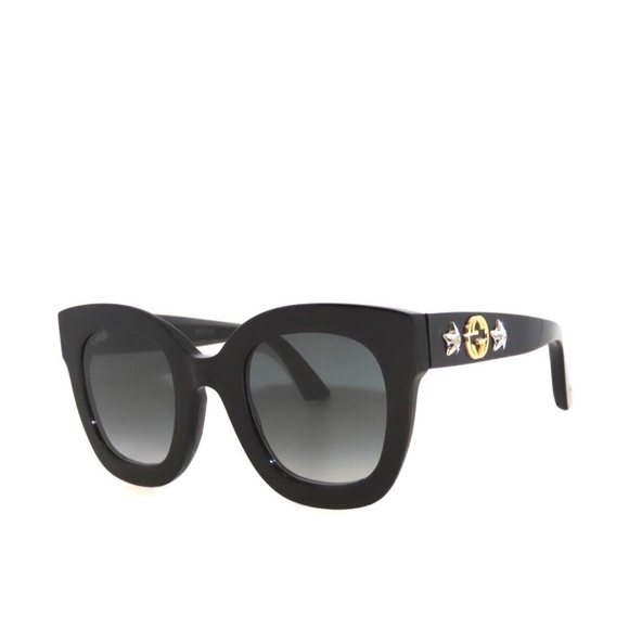 Gucci GG0208S 0208S 001 Black Gray Gradient Sunglasses 0208 main image 6